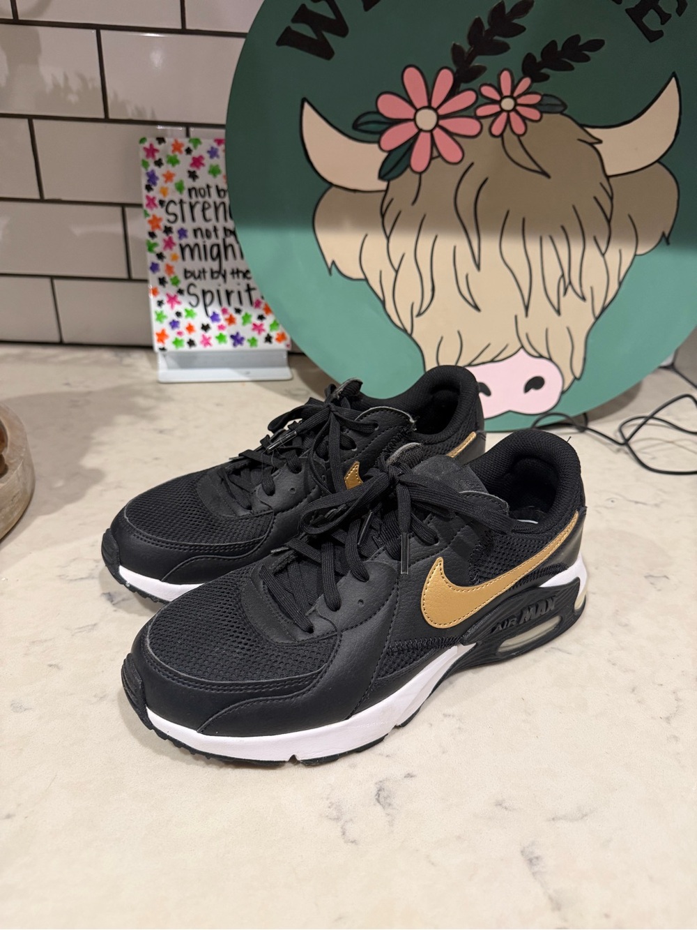 Nike Women’s Air Max Excee - Black, Gold & White